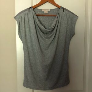 Michael Kors gray cowl neck top
